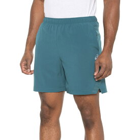 (取寄) アシックス ランニング ショーツ - 7インチ ビルト-イン ブリーフ ASICS Running Shorts - 7”, Built-In Brief Harbor Green