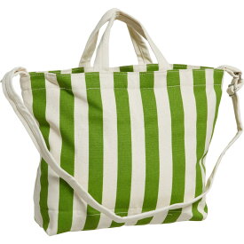 (取寄) バグー レディース ホリゾンタル ジップ ダック トート バッグ Baggu women Horizontal Zip Duck Tote Bag (For Women) Green Awning Stripe