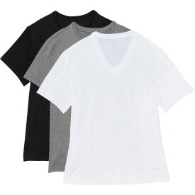 (取寄) 2イグジスト パフォーマンス-コットン V- ネック シャツ - 3-パック, ショート スリーブ 2XIST Performance-Cotton V- Neck Shirt - 3-Pack, Short Sleeve White/Black/Grey