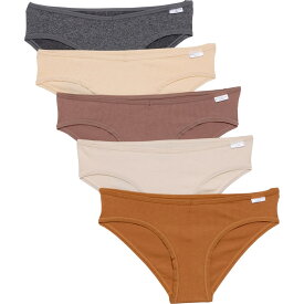 (取寄) ダンスキン シームレス リブド パンティ - 5-パック, ビキニ ブリーフ Danskin Seamless Ribbed Panties - 5-Pack, Bikini Brief Honey Beige/Wild Meadow/Pale Linen/Heather Grey/Go