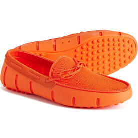 (取寄) スイムズ メンズ ブレイデッド レース ラックス ドライバ シューズ SWIMS men Braided Lace Lux Driver Shoes (For Men) Swims Orange
