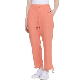 (取寄) C＆Cカリフォルニア タイ アンクル カーゴ パンツ - リネン C&C California Tie Ankle Cargo Pants - Linen Burnt Coral