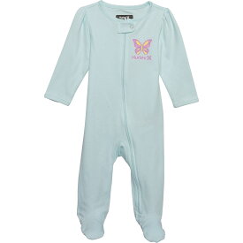 (取寄) ハーレー インファント ガールズ フーテッド カバーオール - ロング スリーブ Hurley Infant Girls Footed Coverall - Long Sleeve Seafoam Blue