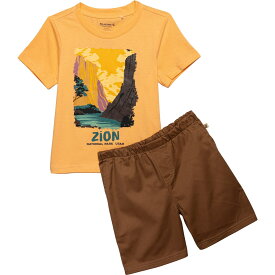 (取寄) ベアパウ トドラー ボーイズ ナショナル パークス T-シャツ アンド ショーツ セット - ショート スリーブ Bearpaw Toddler Boys National Parks T-Shirt and Shorts Set - Short Sleeve Orange