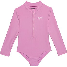 (取寄) リーボック トドラー ガールズ ラッシュ ガード スーツ - Upf 50, ロング スリーブ Reebok Toddler Girls Rash Guard Suit - UPF 50, Long Sleeve Pink