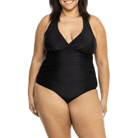 (取寄) エディーバウアー ルーシュド シェーピング ワンピース スイムスーツ - Upf 50 Eddie Bauer Ruched Shaping One-Piece Swimsuit - UPF 50 Black