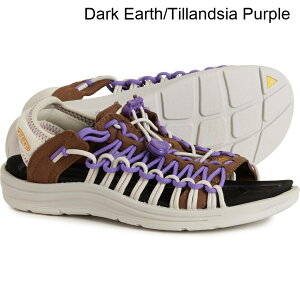 (���) �L�[�� ���f�B�[�X �L�[�� ���j�[�N �� �I�[�v��-�g�D �T���_�� Keen women Uneek II Open-Toe Sandals (For Women) Dark Earth/Tillandsia Purple