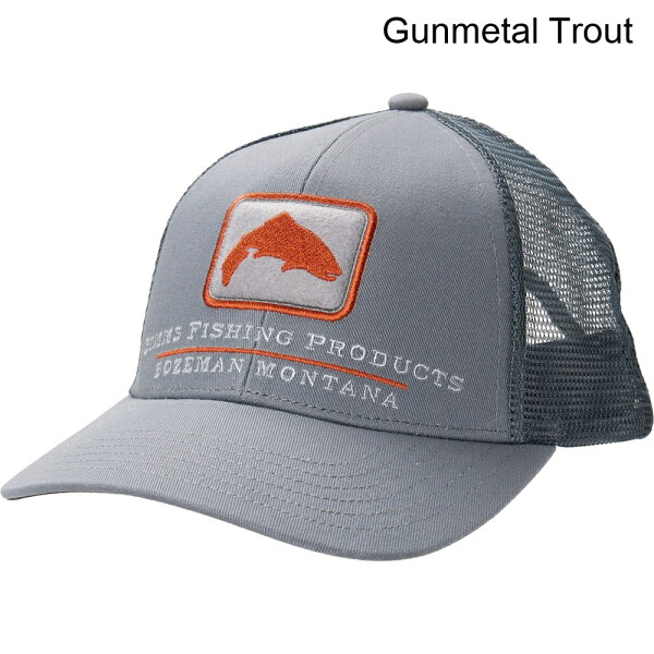 (取寄) シムス メンズ シムズ スモール フィット シングル ホール トラッカー ハット Simms men Small Fit Single Haul Trucker Hat Gunmetal Trout