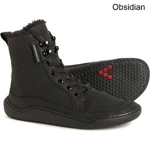 (���) �r�{�x�A�t�b�g ���f�B�[�X �S�r �E�H�[��-���C���h �u�[�c - ���U�[ VivoBarefoot women Gobi Warm-Lined Boots - Leather (For Women) Obsidian