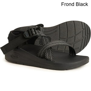 (���) �`���R �����Y �`���R �X���C�h �T���_�� Chaco men CushZ Slide Sandals (For Men) Frond Black