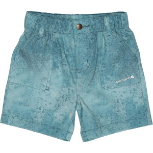 (���) �J�[�n�[�g �L�b�Y �J�[�n�[�g ���g�� �{�[�C�Y LWD �N���E�h �J�� �V���[�c Carhartt kids Little Boys CH8336 LWD Cloud Camo Shorts Dark Teal Bl
