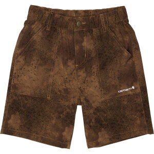 (���) �J�[�n�[�g �L�b�Y �J�[�n�[�g ���g�� �{�[�C�Y LWD �N���E�h �J�� �V���[�c Carhartt kids Little Boys CH8336 LWD Cloud Camo Shorts Brown