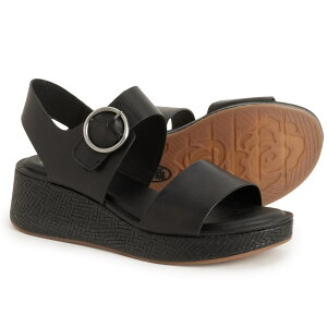 (���) �\�t�g ���f�B�[�X �\�t�g �t�@�G�h�� �E�F�b�W �T���_�� - ���U�[ Sofft women Faedra Wedge Sandals - Leather (For Women) Black