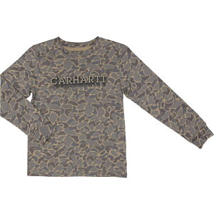 (���) �J�[�n�[�g �L�b�Y �J�[�n�[�g �r�b�O �{�[�C �J�� T-�V���c - �����O �X���[�u Carhartt kids Big Boy CA6752 Camo T-Shirt - Long Sleeve Camo_Grey