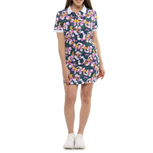 (���) ���� ���f�B�[�X �G�t�H�[�g���X �|�� �h���X - �V���[�g �X���[�u Lole women Effortless Polo Dress - Short Sleeve Rio Floral Crocus - K773