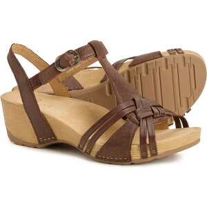 (���) �_���X�R ���f�B�[�X �_���X�R �e�B�A �T���_�� - �o�[�j�b�V���h ���U�[ Dansko women Tia Sandals - Burnished Leather (For Women) Brown Milled Burnished