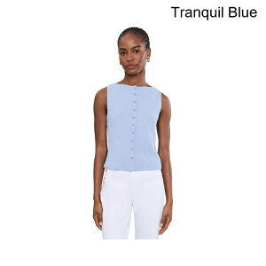 (���) ���C�h�E�F�� ���u�N���[�l�b�N�V�F���g�b�v madewell Ribbed Crewneck Shell Top