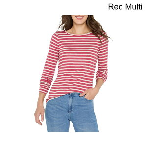 (���) �j�b�N+�]�[�C �����O�X���[�u�X�g���C�v�{�[�g�e�B�[ nic+zoe Long Sleeve Stripe Boat Tee