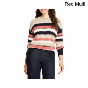 (���) �j�b�N+�]�[�C �v�`�l�b�v�j�b�g�X�g���C�v�Z�[�^�[ nic+zoe Petite Nep Knit Striped Sweater