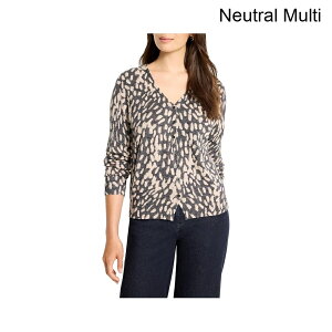 (���) �j�b�N+�]�[�C �v�`���C���h�h�b�g�{�^���A�b�v�v���I�[�o�[�Z�[�^�[ nic+zoe Petite Wild Dot Buttoned Up Pullover Sweater