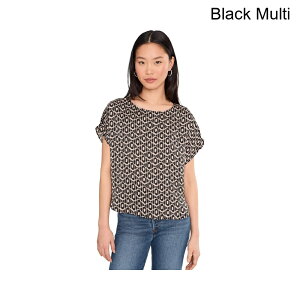 (���) �j�b�N+�]�[�C �v�`���[�X�_�C�������h�f�C�O���X�E�[�u��T�V���c nic+zoe Petite Lacy Diamonds Day Gloss Woven Tee