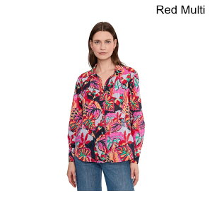 (���) �j�b�N+�]�[�C �J�E�A�C�K�[�f���R�b�g���N�����P�V���c nic+zoe Kauai Garden Cotton Crinkle Shirt