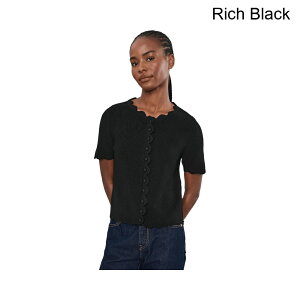 (���) �Z�Z �V���[�g�X���[�u�X�J���b�v�G�b�W�Z�[�^�[ cece Short Sleeve Scallop Edge Sweater