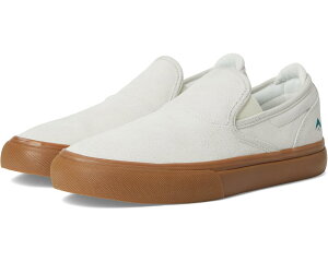 (���) �G�����J �����Y �E�B�m�E G6 �X���b�|�� Emerica men Wino G6 Slip-On White/Tan