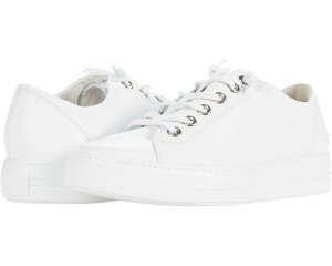 (���) �|�[���O���[�� ���f�B�[�X �n�h���[ �X�j�[�J�[ Paul Green women Hadley Sneaker White Silver MC Leather