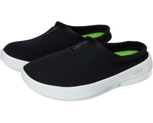 (���) �E�[�t�H�X �����Y �I�[�N�[�W�[ �X�|�[�c �~���[�� �V���[�Y OOFOS men OOcoozie Sport Mule Shoe White/Black