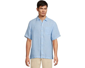 (���) �g�~�[�o�n�} �����Y �V���[�g �X���[�u �p���_�C�X �u���[�U�[ Tommy Bahama men Short Sleeve Paradise Breezer Glass Bead Blue