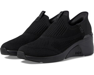 (���) �X�P�b�`���[�Y ���f�B�[�X - �N���Z���g �n���Y �t���[ �X���b�v-�C�� SKECHERS women A-Wedge - Crecent Hands Free Slip-In Black/Black