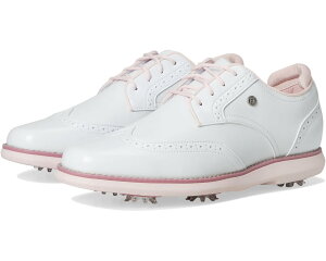 (���) �t�b�g�W���C ���f�B�[�X �g���f�B�V�����Y �V�[���h �e�B�b�v �S���t �V���[�Y FootJoy women Traditions Shield Tip Golf Shoes White/White/Pink