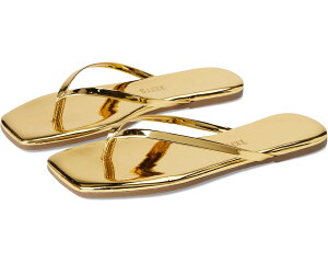 (���) �e�B�L�[�Y ���f�B�[�X �X�N�G�A �g�D �����[ �~���[ TKEES women Square Toe Lily Mirror Gold