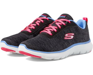 (���) �X�P�b�`���[�Y ���f�B�[�X �t���b�N�X �A�s�[�� 5.0 - ���_�� �^�C���Y SKECHERS women Flex Appeal 5.0 - Modern Times Black Multi