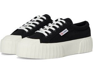 (���) �X�y���K ���j�Z�b�N�X 2631 �X�g���C�v �v���b�g�t�H�[�� Superga unisex 2631 Stripe Platform Black/White Avorio