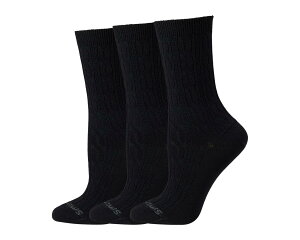 (���) �X�}�[�g�E�[�� ���f�B�[�X �G�u���f�C �P�[�u�� �N���[ �\�b�N�X 3-�p�b�N Smartwool women Everyday Cable Crew Socks 3-Pack Black
