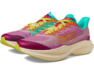 (���) �z�J�I�l�I�l �L�b�Y �}�b�n 6 (�r�b�O �L�b�h) Hoka kids Mach 6 (Big Kid) Fuchsia/Electric Aqua