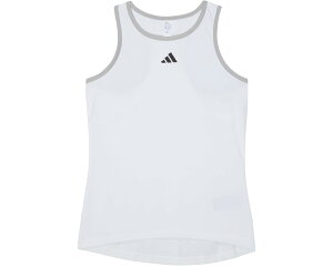 (���) �A�f�B�_�X �L�b�Y �N���u �^���N �g�b�v (���g�� �L�b�Y/�r�b�O �L�b�Y) adidas kids Club Tank Top (Little Kids/Big Kids) White 1