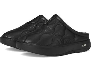 (���) �E�[�t�H�X ���f�B�[�X �I�[�N�[�W�[ �T�[�� �~���[�� �V���[�Y OOFOS women OOcoozie Thermo Mule Shoe Black