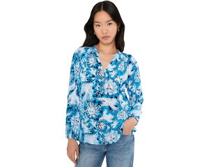 (���) �����[ �s�����b�c�@�[ ���f�B�[�X �G���U �g�b�v Lilly Pulitzer women Elsa Top Bellevue Blue Lilly Gulls