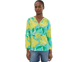 (���) �����[ �s�����b�c�@�[ ���f�B�[�X �G���U �g�b�v Lilly Pulitzer women Elsa Top Blue Curacao Rose Bud