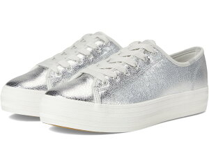 (���) �P�b�Y ���f�B�[�X �g���v�� �L�b�N ���U�[ Keds women Triple Kick Leather Silver Metallic Leather