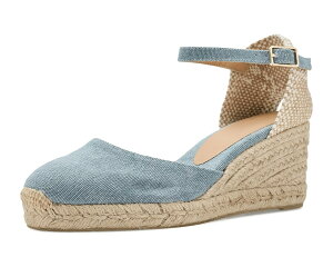 (���) �J�X�^�j�G�[�� ���f�B�[�X �L������ 80 �E�� �E�F�b�W �G�X�p�h���[�� CASTANER women Carol 80 mm Wedge Espadrille Acqua