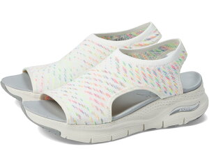 (���) �X�P�b�`���[�Y ���f�B�[�X �A�[�` �t�B�b�g - �L���b�`�[ �E�F�[�u SKECHERS women Arch Fit - Catchy Wave White Multi