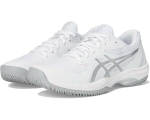 (���) �A�V�b�N�X ���f�B�[�X �Q�[�� FF �e�j�X �V���[�Y ASICS women Game FF Tennis Shoes White/Pure Silver