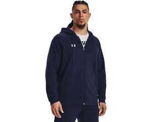 (���) �A���_�[�A�[�}�[ �����Y ���C�o�� �t���[�X �t�� �W�b�v �u�[�f�B Under Armour men Rival Fleece Full Zip Hoodie Midnight Navy/White