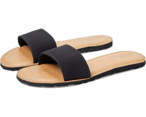 (���) �{���R�� ���f�B�[�X �V���v�� �X���C�h �T���_�� Volcom women Simple Slide Sandals Black 1