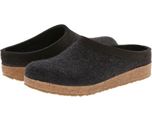 (���) �n�t�����K�[ ���j�Z�b�N�X GZL ���U�[ �g���� �O���Y���[ Haflinger unisex GZL Leather Trim Grizzly Charcoal