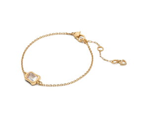 (���) �P�C�g�X�y�[�h ���E���g�� �O���X �\���e�B�A �u���X���b�g Kate Spade New York Molten Glass Solitaire Bracelet Clear/Gold